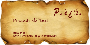 Prasch Ábel névjegykártya